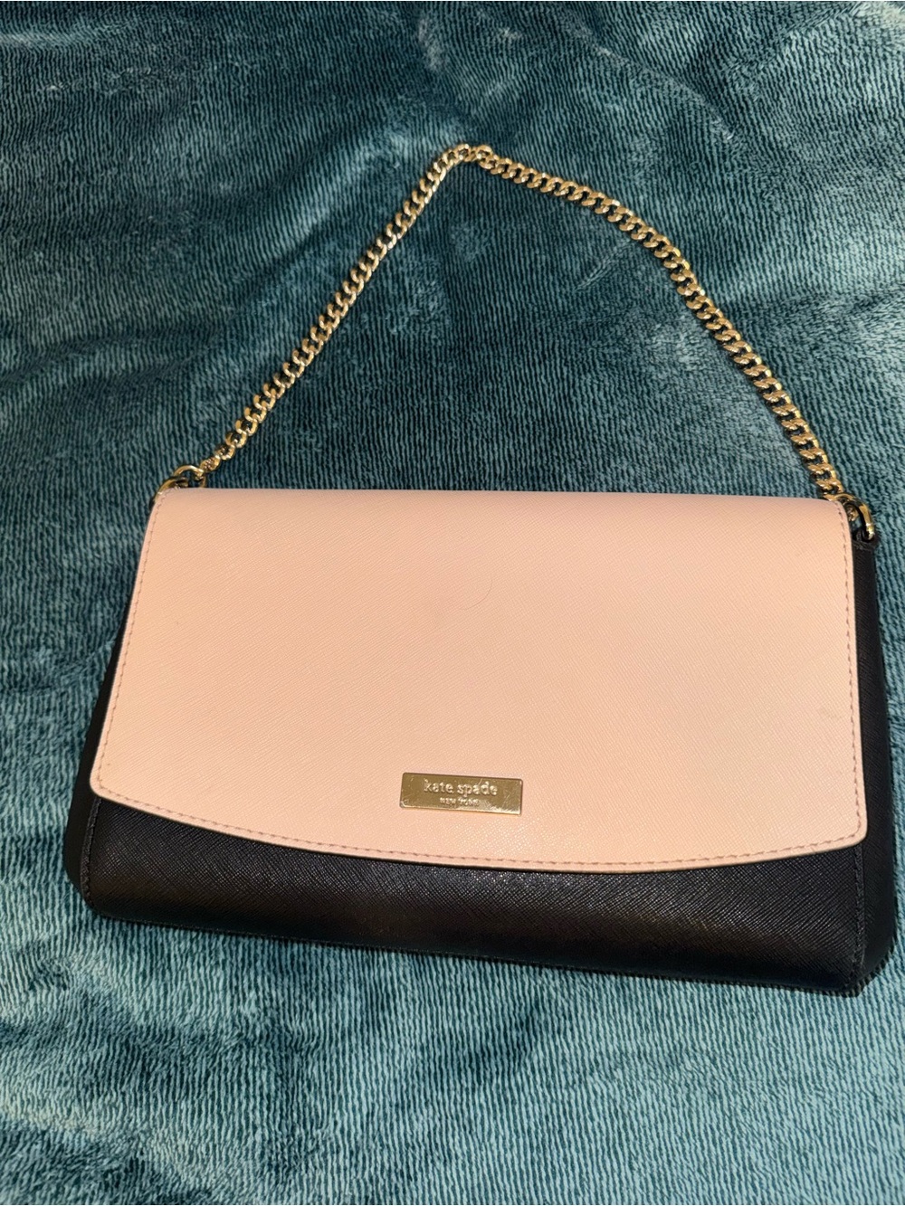 kate spade Two-Tone Pink and Black Chain Shoulder Bag